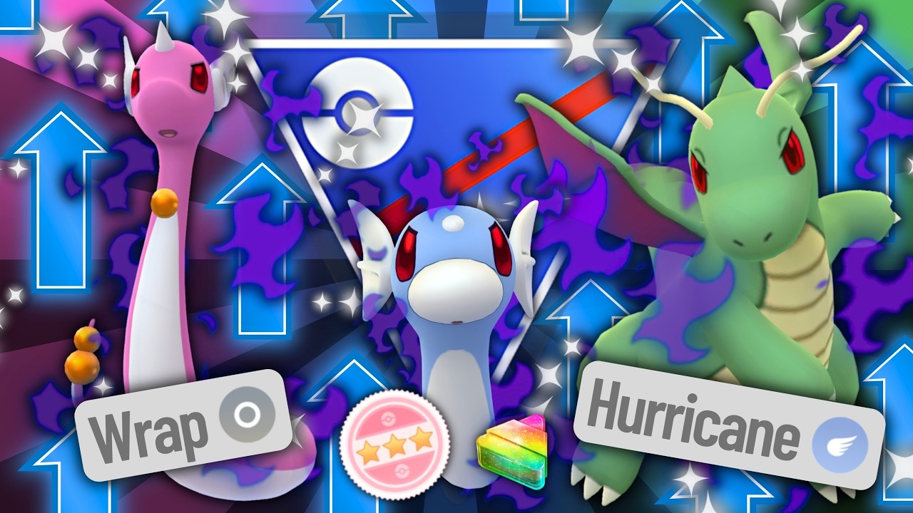 *TRIPLE BUFFED* FULL SHADOW DRATINI LINE PICK UP INSANE WINS IN THE GREAT LEAGUE! background