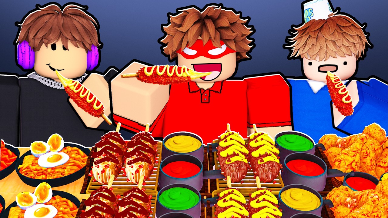 We Ate EVERYTHING In Roblox Mukbang! background