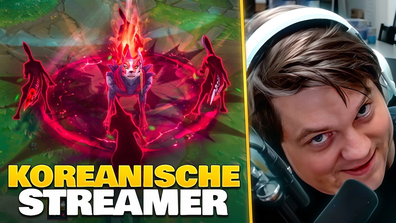 Koreanische Streamer in meinem Game background