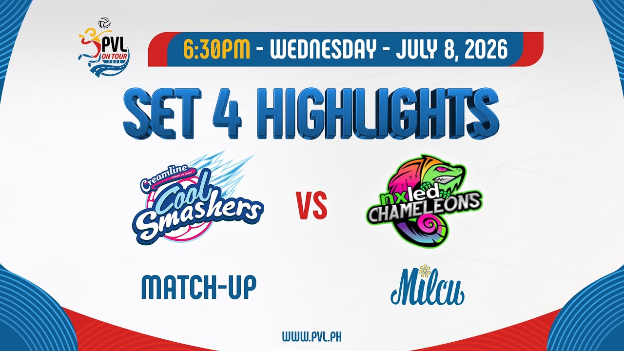 Creamline Cool Smashers vs. Nxled Chameleons - 4th Set Highlights background