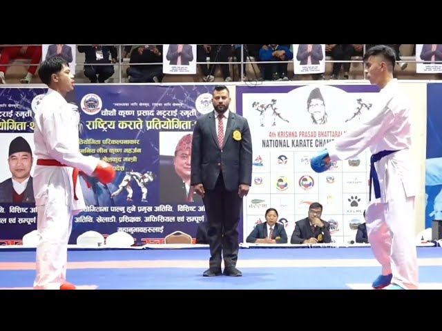 4th KPB Game. +84 K.G Male Final Match. Aashish Shrestha (NPC AKA) VS Tenzing Sherpa Sherpa (APF AO)