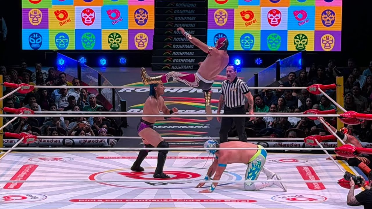 Reporte CMLL: Neón y Máscara Dorada 🆚 Hechicero y Yutani background