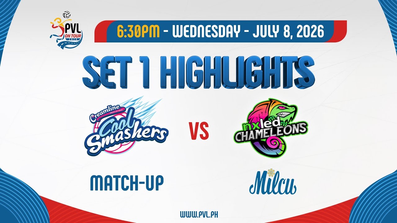Creamline Cool Smashers vs. Nxled Chameleons - 1st Set Highlights background