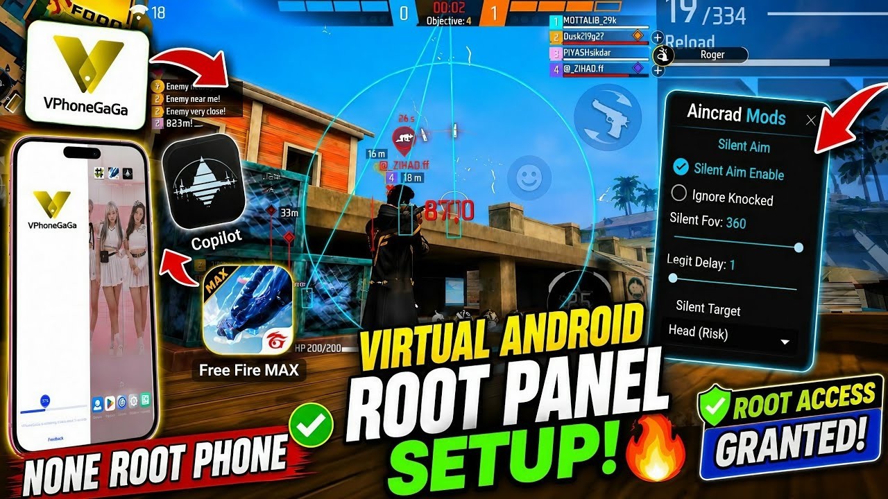 FREE FIRE MAX OB54 PANEL π₯ | AINCRAD MODS 3.6 ROOT & NON-ROOT | FF INJECTOR 2026 background