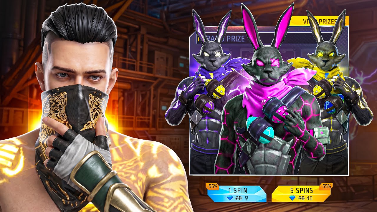 Finally New BUNNY Bundle in FREE FIRE background