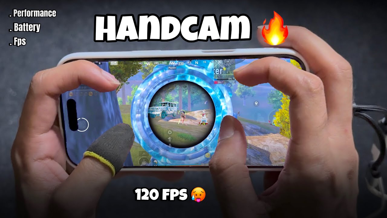 Best HANDCAM 4 Finger + Gyroscope 120fps π₯ iPhone 16 Pro | BGMI/PUBGM background