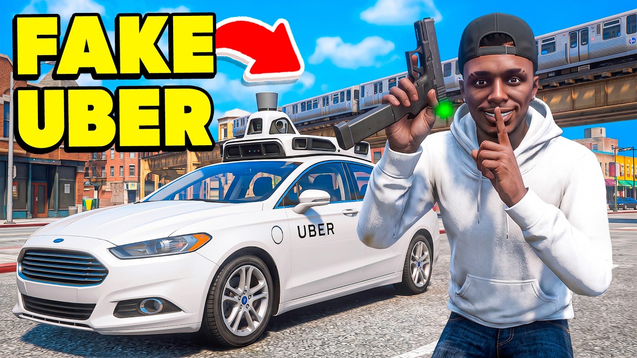 I Became a FAKE UBER DRIVER in GTA 5 RP.. background