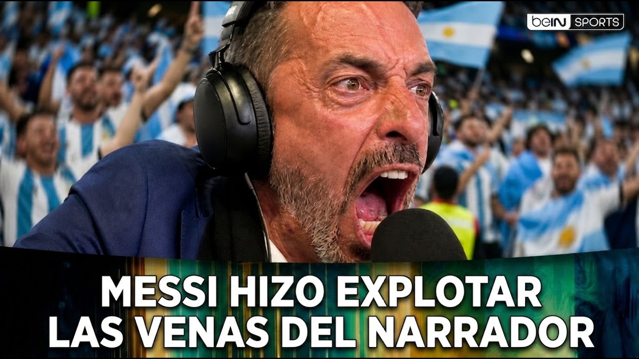 Narrador argentino casi se explota las venas narrando el gol de Messi en el Mundial background