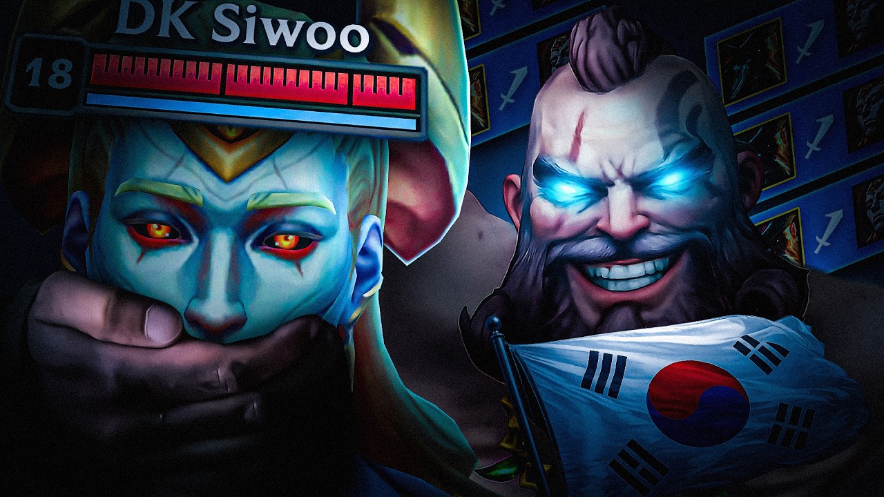 GANGPLANK BULLIES AN LCK PRO IN KOREAN CHALLENGER background