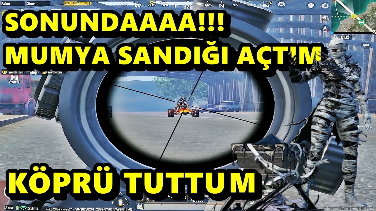 SONUNDAAA ! MUMYA SANDIĞI AÇIP KÖPRÜ TUTTUM ! BATUR GAME SOLO SQUAD PUBG MOBİLE background
