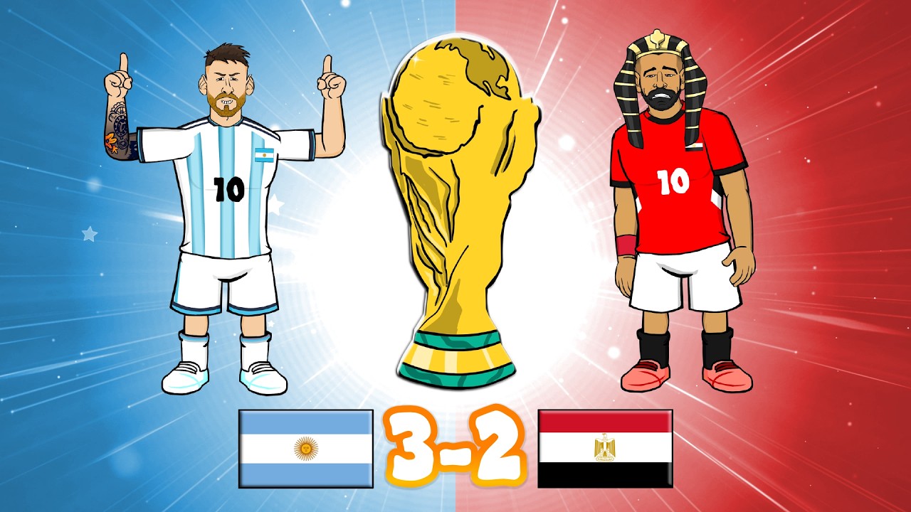 LA REMONTADA😱 Argentina 3-2 Egypt (World Cup goals and highlights) background