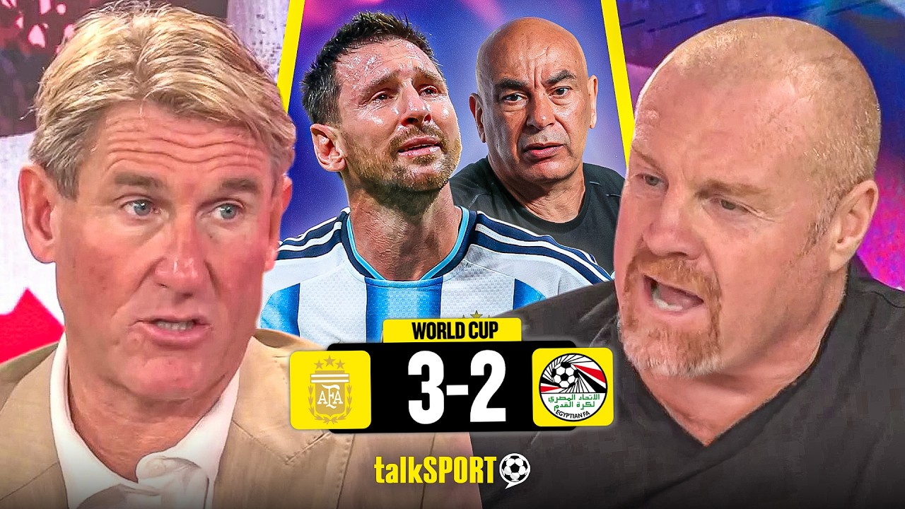 Simon Jordan & Sean Dyche's LIVELY CLASH Egypt Boss' 'FIXING' remark following Argentina's COMEBACK! background