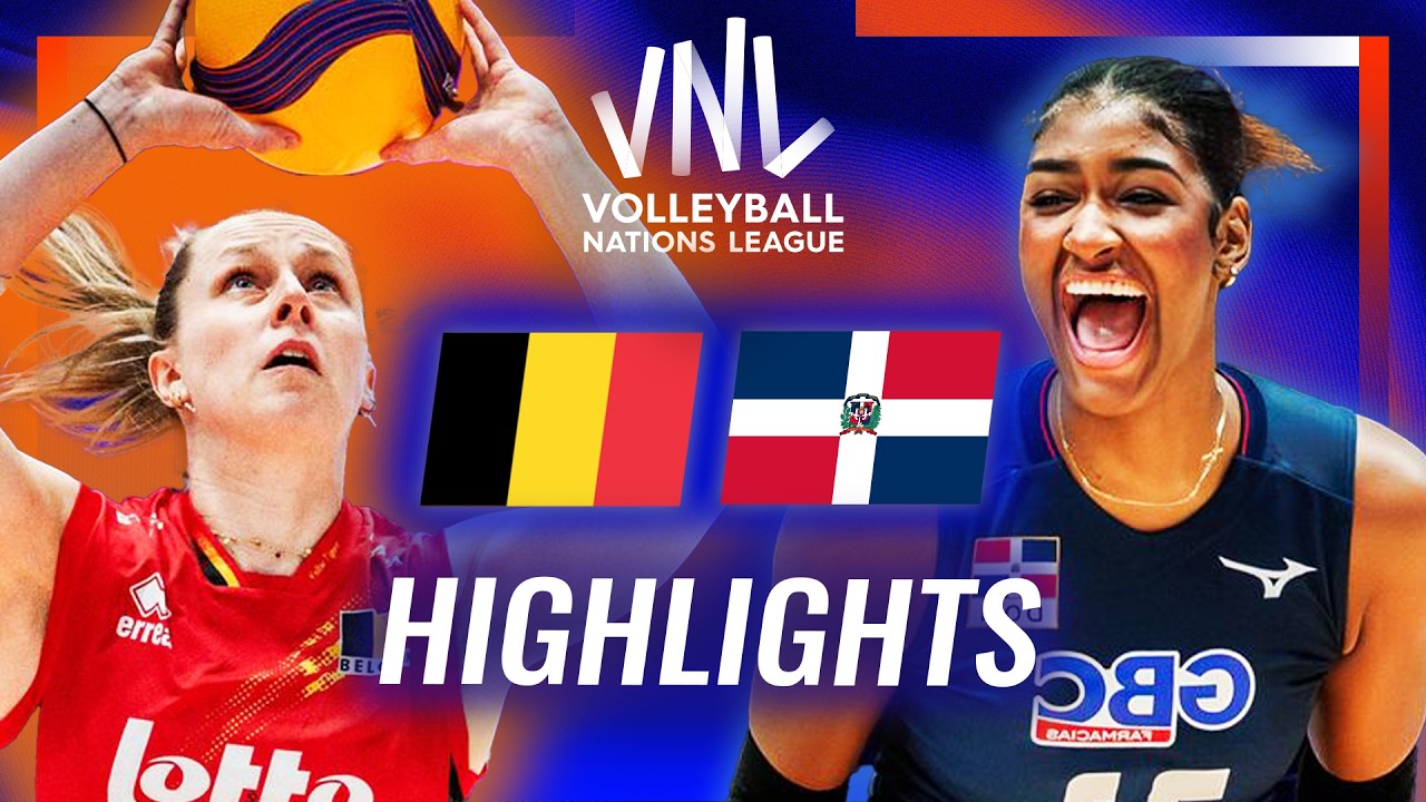 Belgium ๐ง๐ช vs. Dominican Republic ๐ฉ๐ด - Highlights | Week 3 | Women's VNL 2026 background