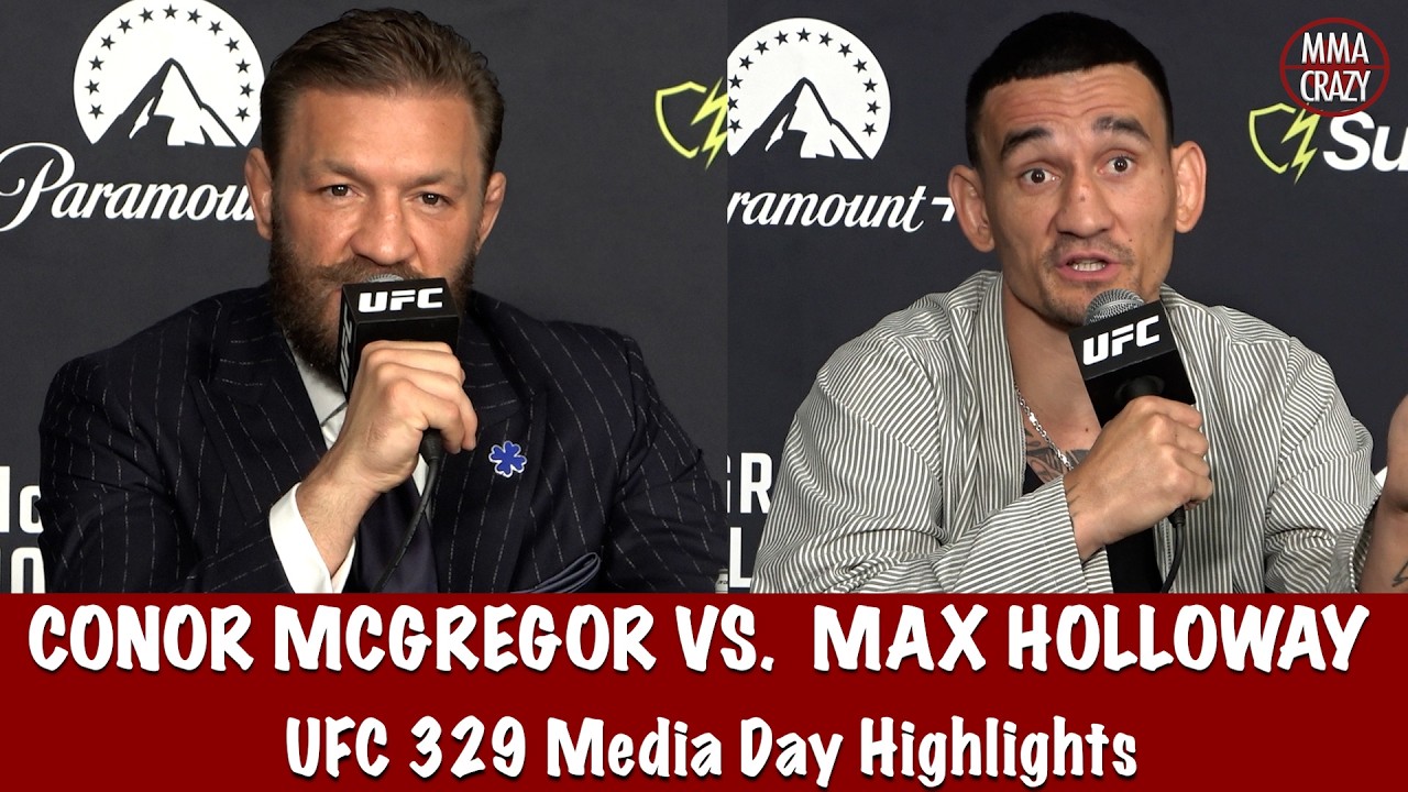 UFC 329: Conor McGregor & Max Holloway Media Day Highlights background