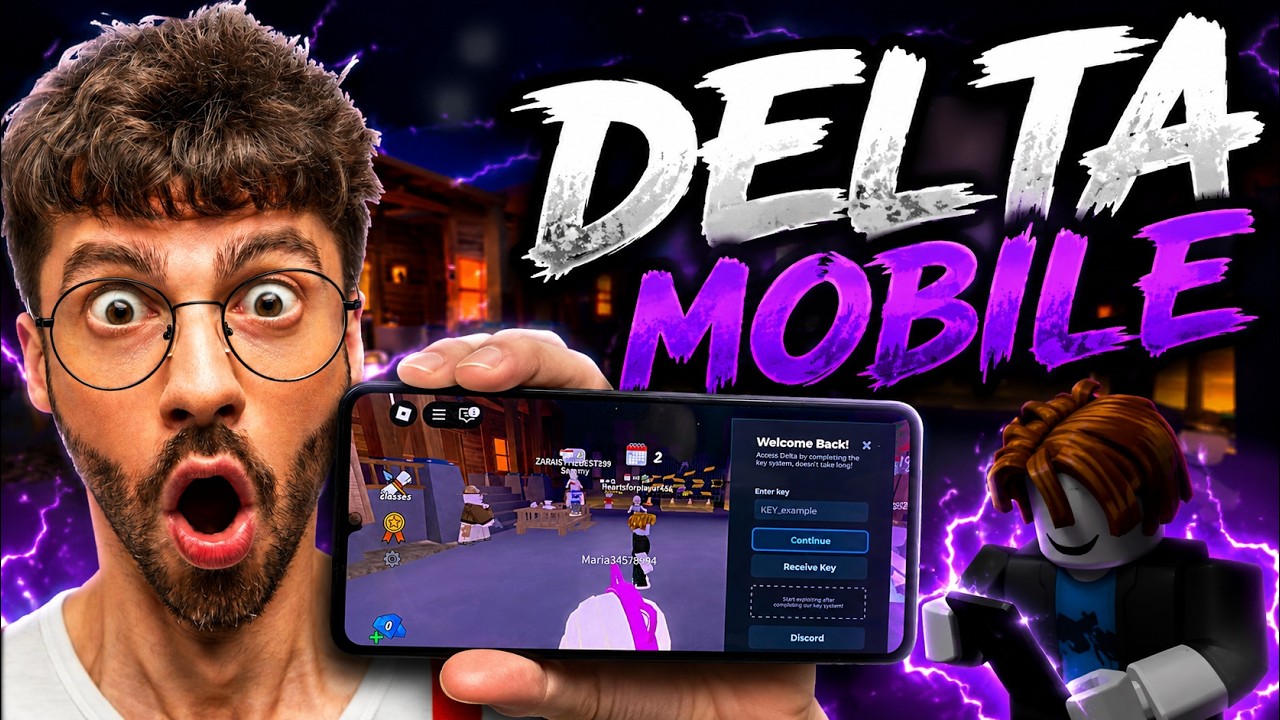 Delta Executor Mobile - EASY Tutorial iOS Android Roblox Executor Delta Executor APK background