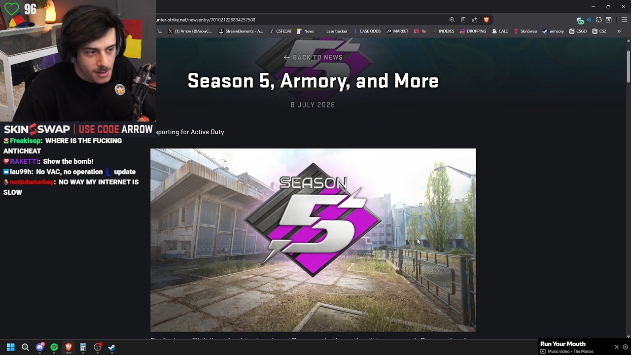 🔴STREAM VOD: Release of PREMIER SEASON 5 + New Armory + Cache background