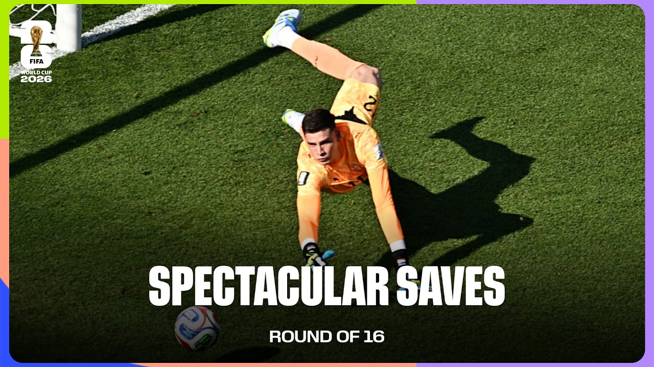 UNBELIEVABLE SAVES | Round Of 16 | FIFA World Cup 2026™ background