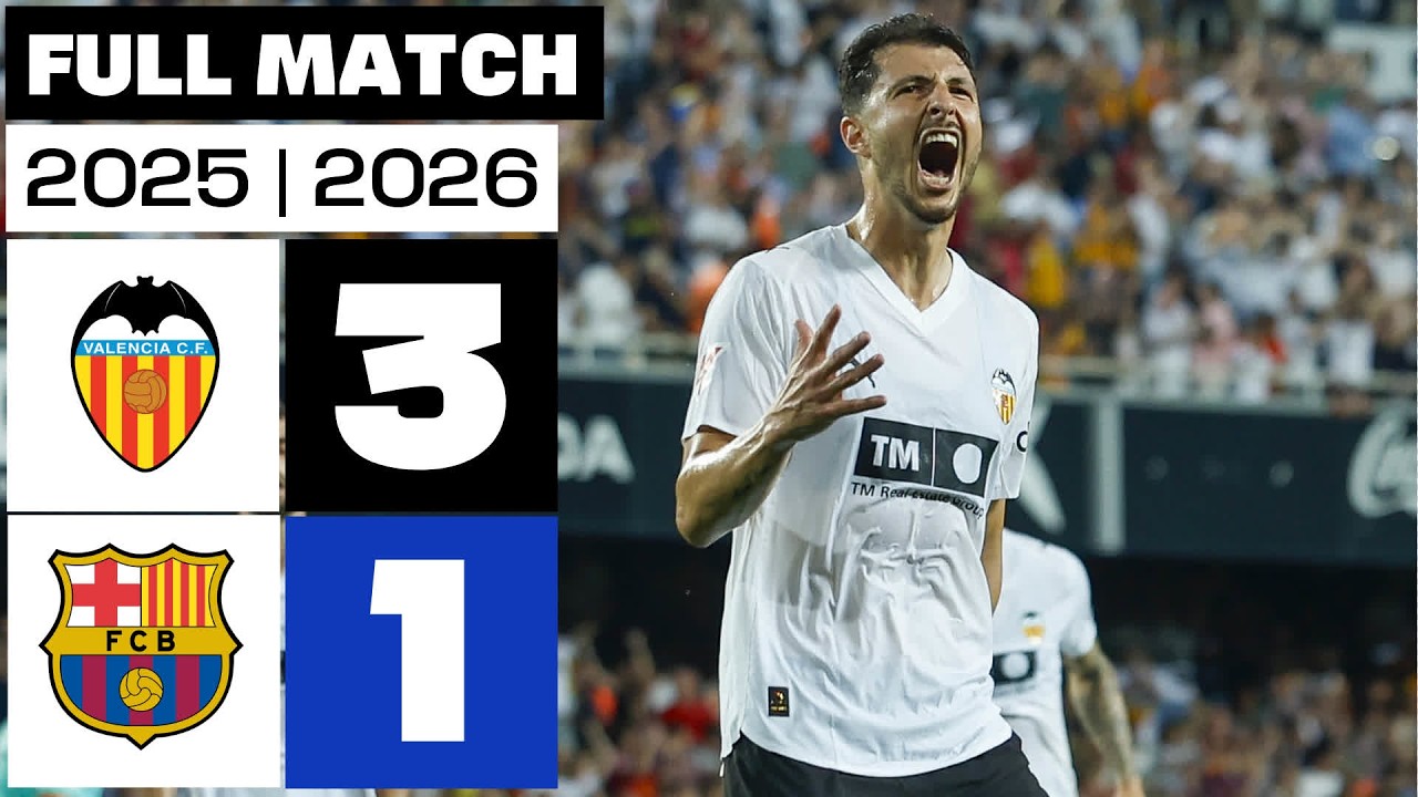Valencia CF 3 - 1 FC Barcelona 2025/26 PARTIDO COMPLETO background