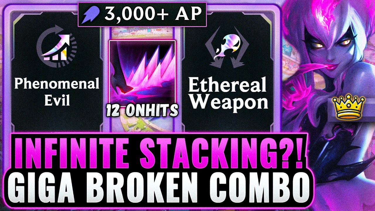 12+ On-Hits Per Second: Broken Ethereal + Phenomenal Interaction on Evelynn | League Arena Gameplay background