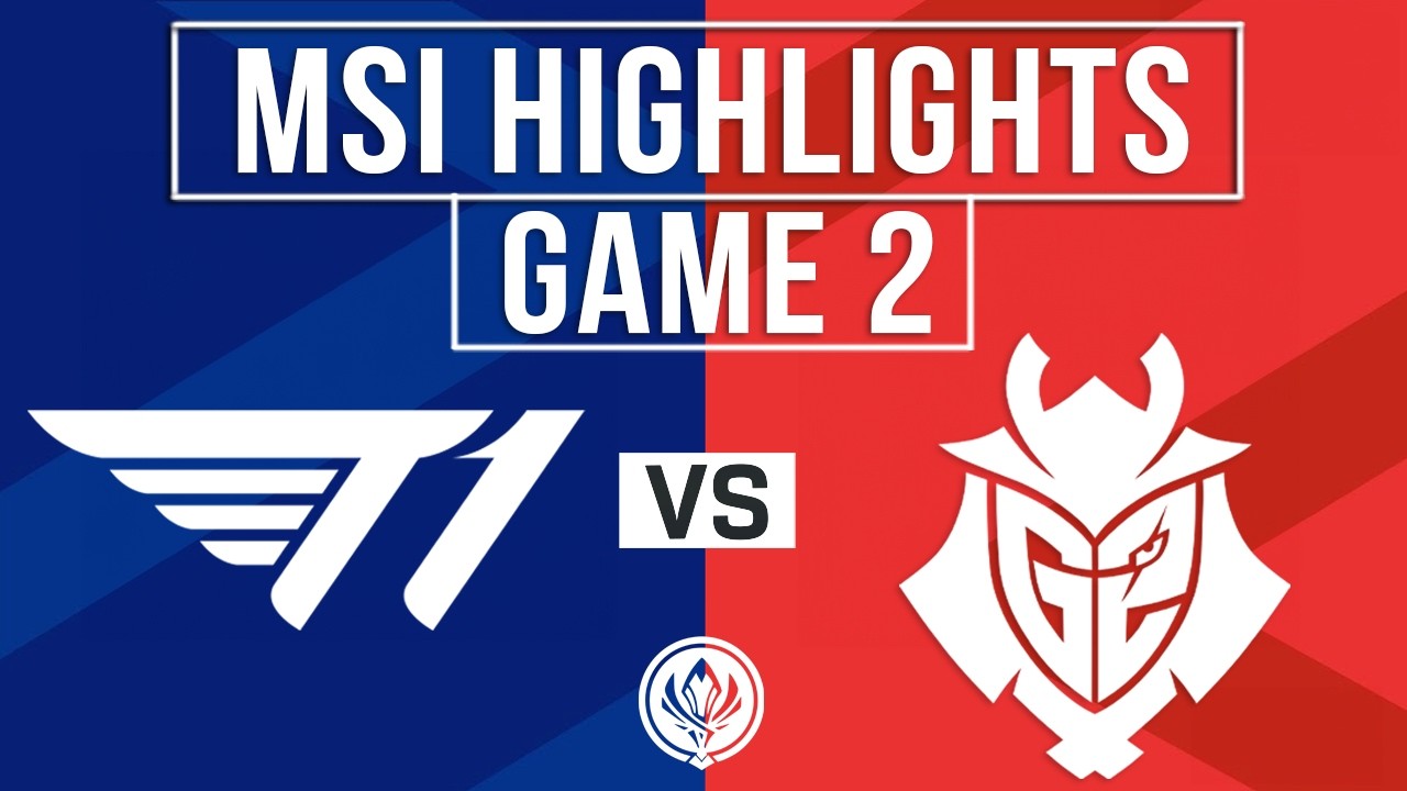 T1 vs G2 Highlights Game 2 | MSI 2026 Bracket Stage | T1 vs G2 Esports background