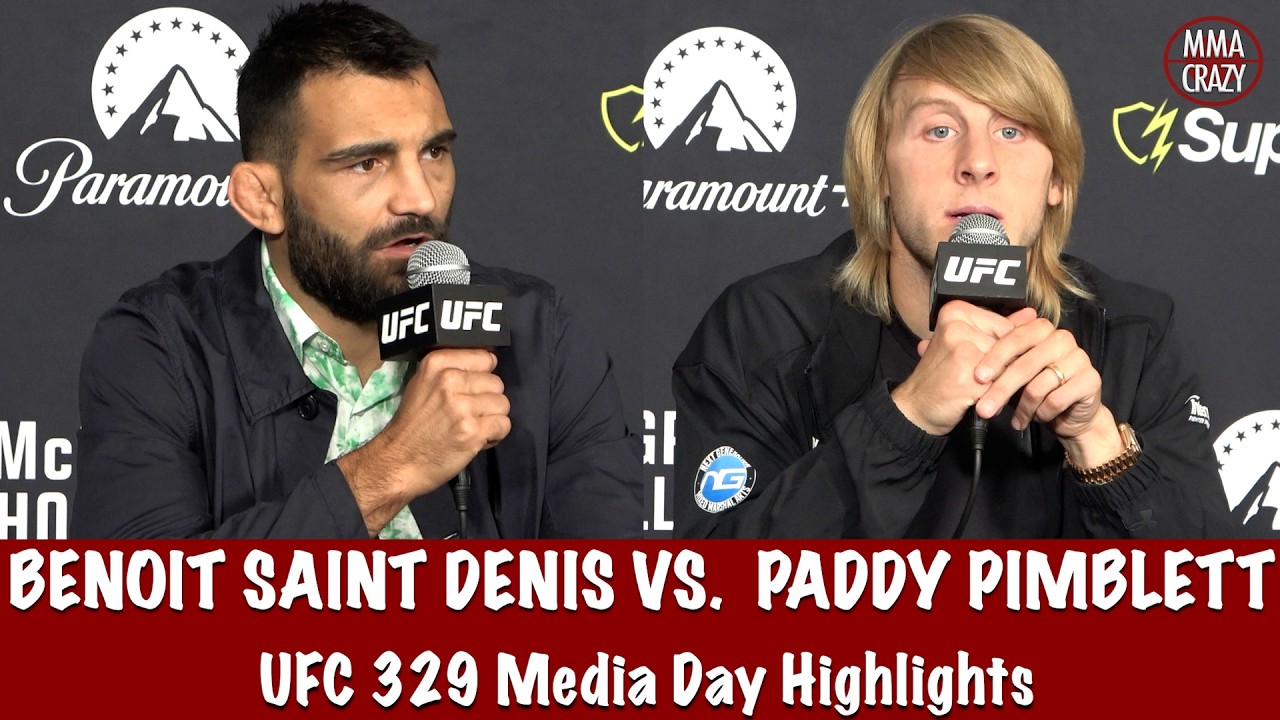 UFC 329: Benoit Saint Denis & Paddy Pimblett Media Day Highlights background