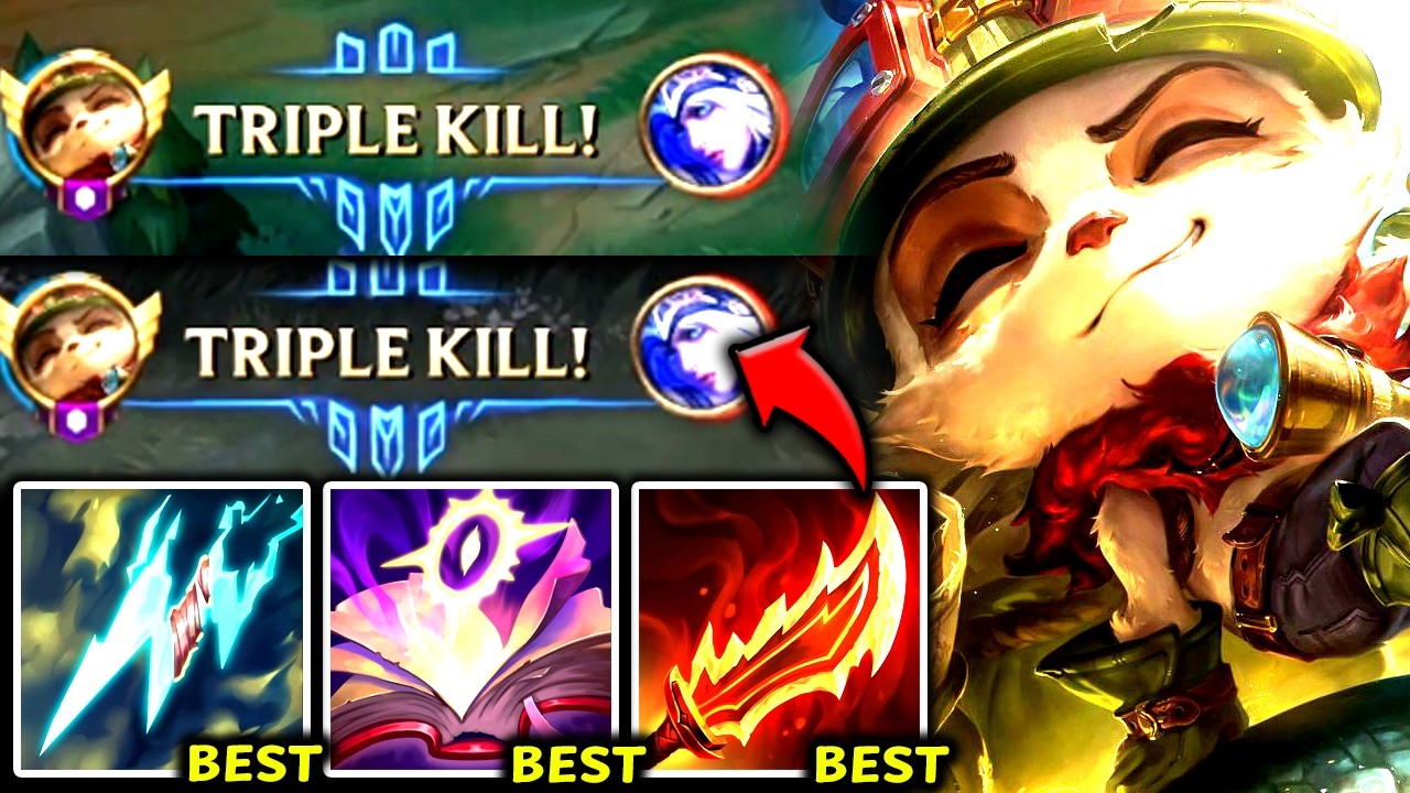 TEEMO TOP IS LITERALLY FREE WINS & I SHOW YOU WHY! (S+ TIER) - 2026 Teemo TOP Gameplay Guide background