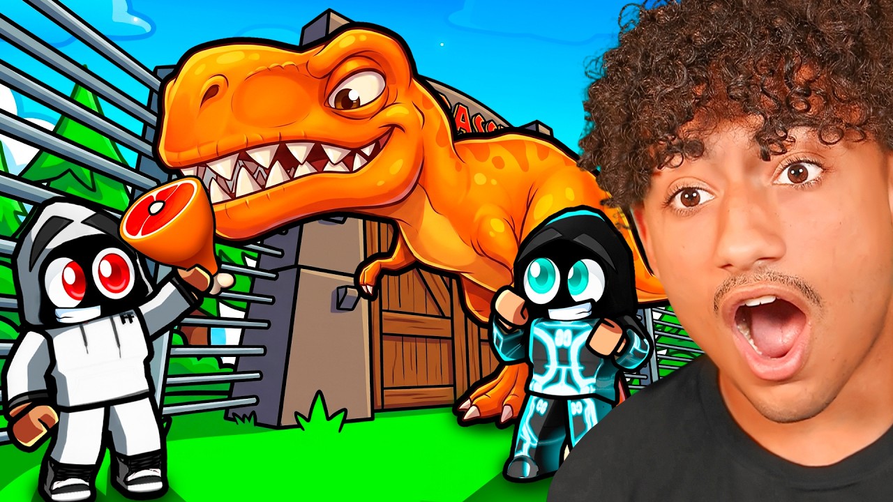 We Opened a DINOSAUR ZOO in Roblox! background
