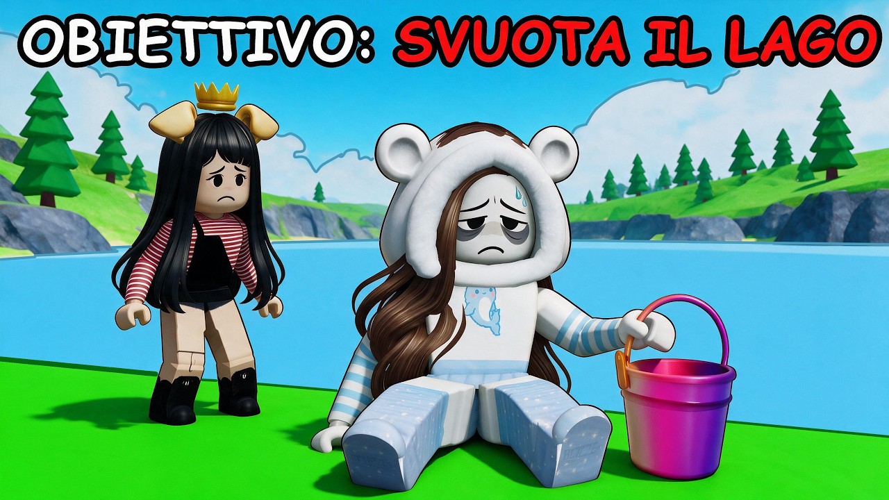 Svuota un lago CON UN SECCHIO su roblox background