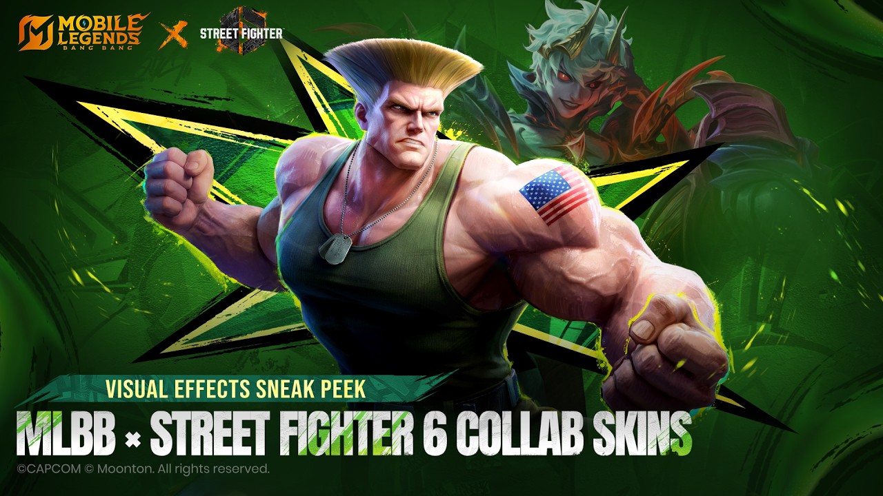 Dyrroth "Guile" Preview | MLBB × Street Fighter 6 | Mobile Legends: Bang Bang background