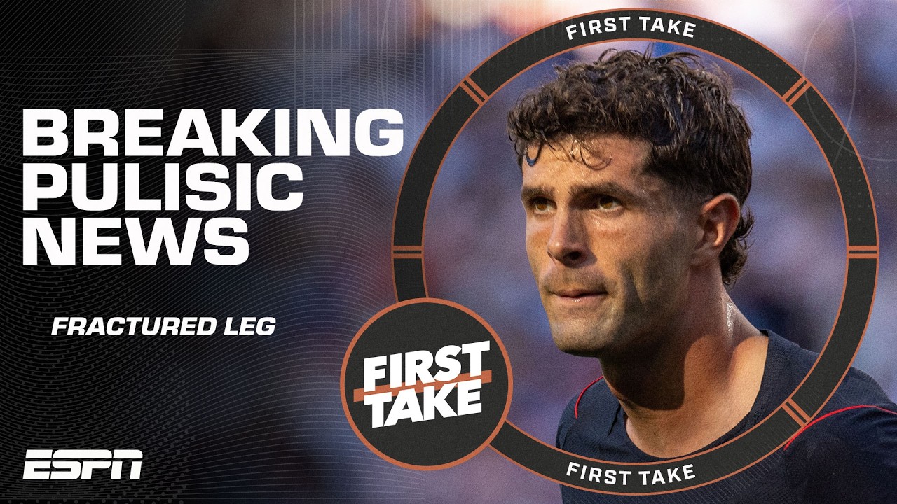 Christian Pulisic suffered a fractured leg in loss to Belgium π¨ | First Take background