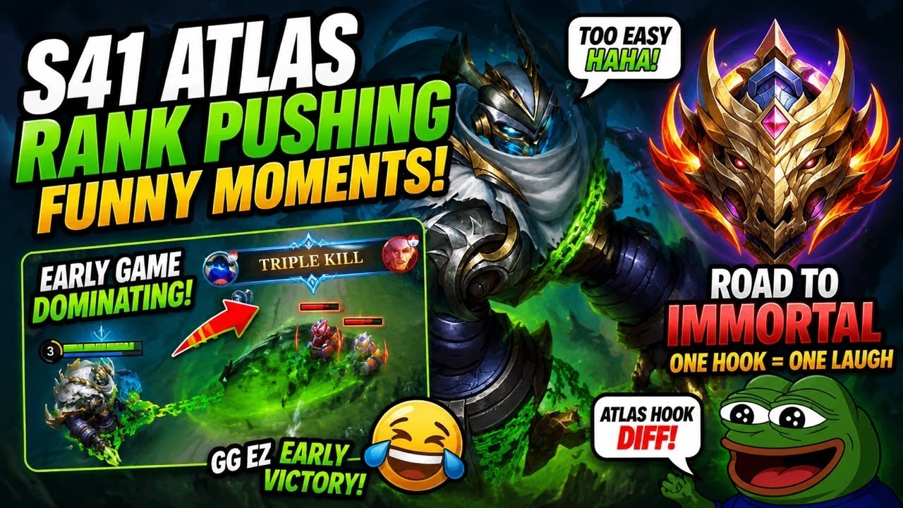 S41 Atlas Road to Immortal π Funny Moments & Early Game Domination | MLBB background