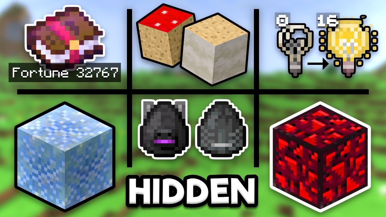 Minecraft Bedrock - SECRET BLOCKS & ITEMS in 26.40 background