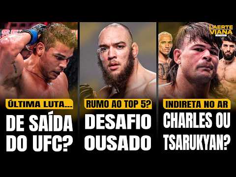 NOVAS LUTAS ANUNCIADAS, DIEGO LOPES NOS LEVES, VALTER CONTRA TOP 5, BORRACHINHA COBRA UFC E MAIS background