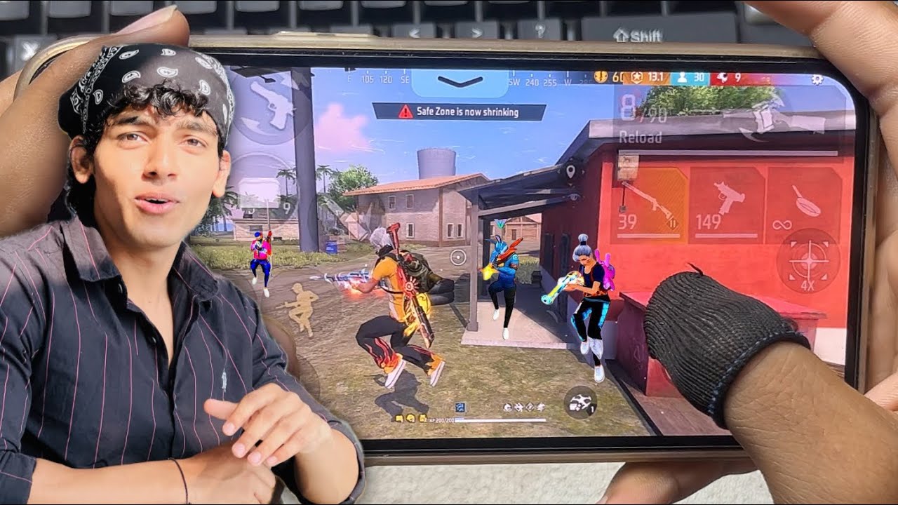 Crazyyy💀Smooth Rush Handcam Gameplay 🎀iPhone 13 Pro Max || RIGHT M10 background