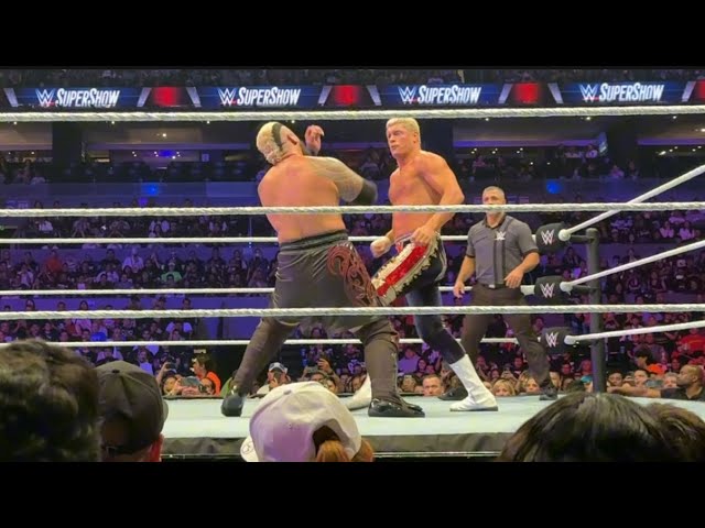 Cody Rhodes, Jacob Fatu & Jimmy Uso vs Solo Sikoa & MFT Full Match - WWE Live background