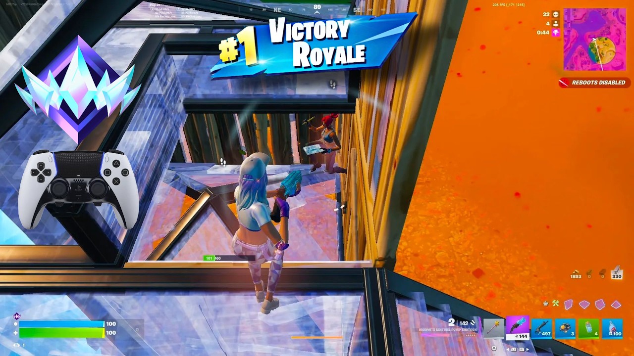 Fortnite Unreal Ranked Reload | PS5 Controller Gameplay background