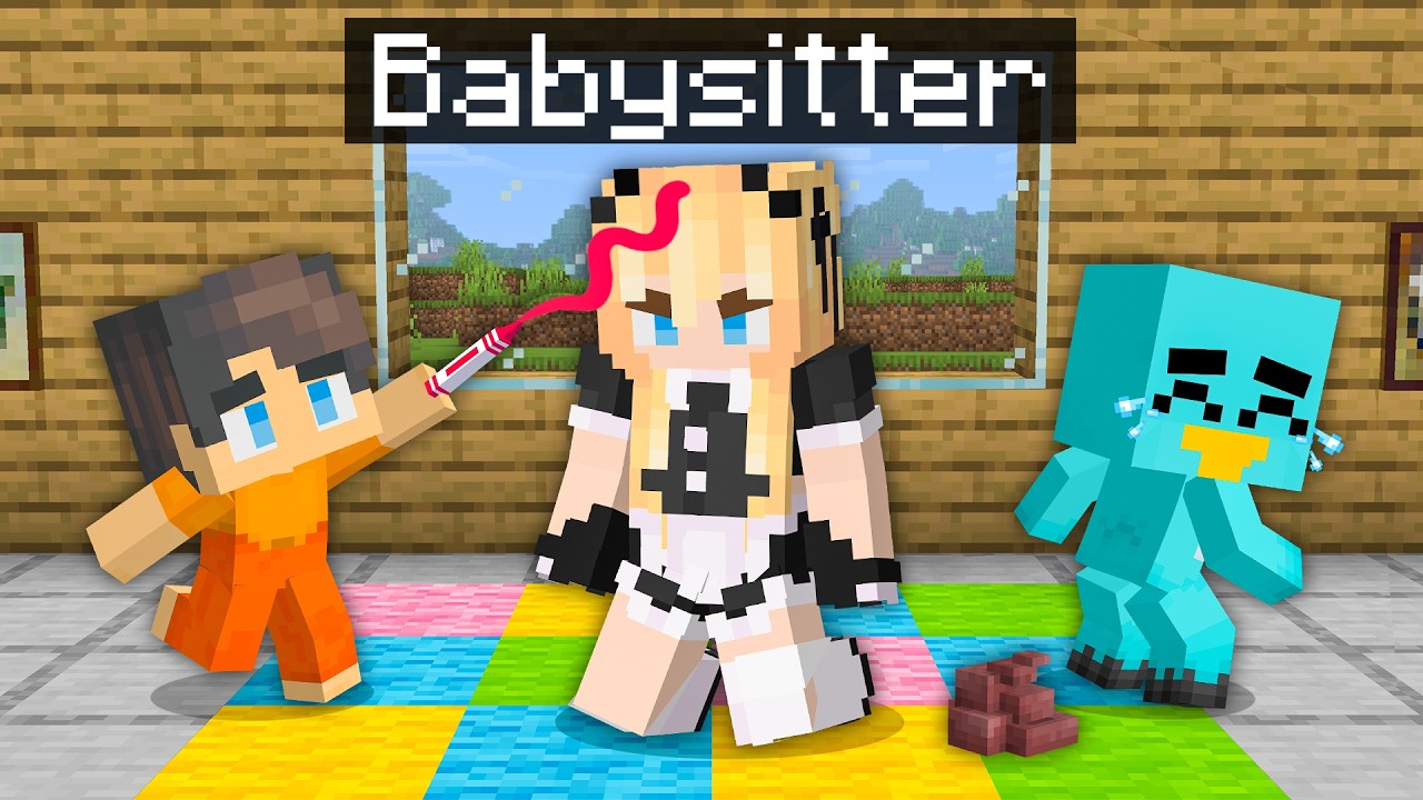 We Pranked the STRICTEST BABYSITTER in Minecraft! background