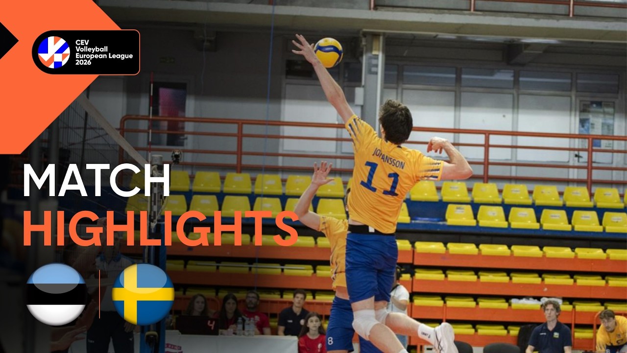 Highlights | Estonia vs. Sweden| CEV Volleyball European League 2026 | Men background