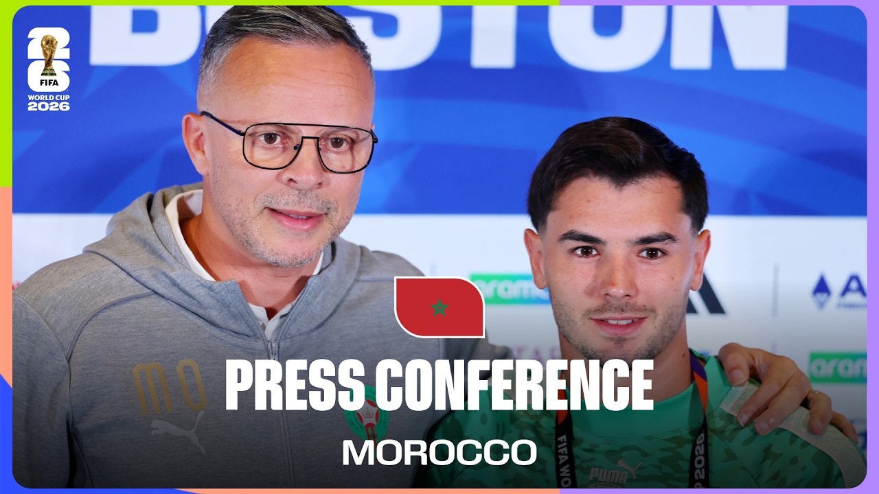 Morocco On Playing France | Mohamed Ouahbi & Brahim Diaz Take Questions background