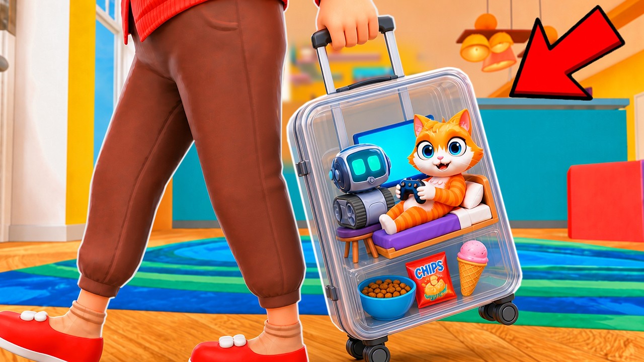 Cat & Sparky Builds TINY BASE to Spy on Granny! background