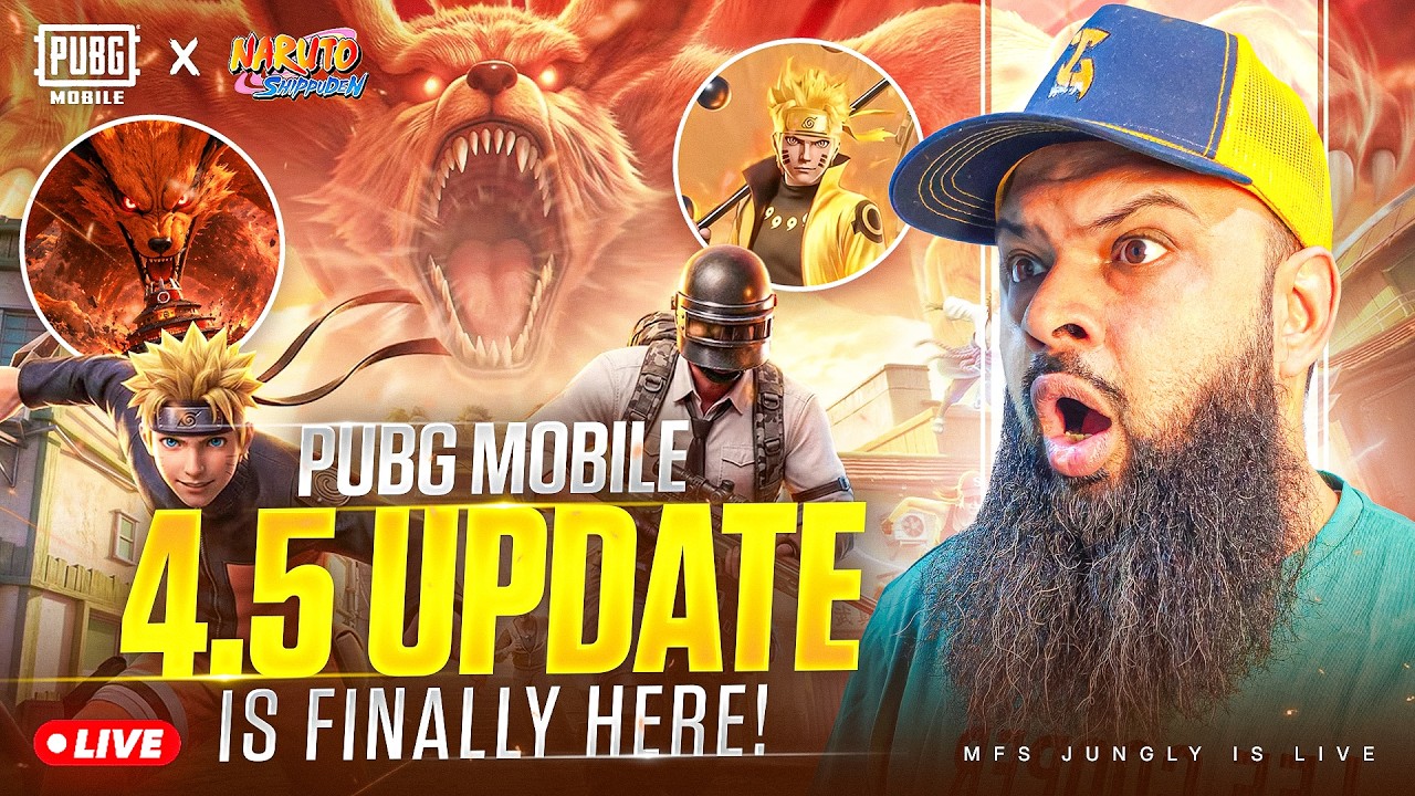 LIVE 🔥 Lets Explore Naruto Shippuden New Update 🐾 PUBG Mobile 4.5 background