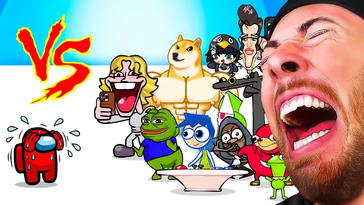 MINI CREWMATE VS ALL MEMES..?! background