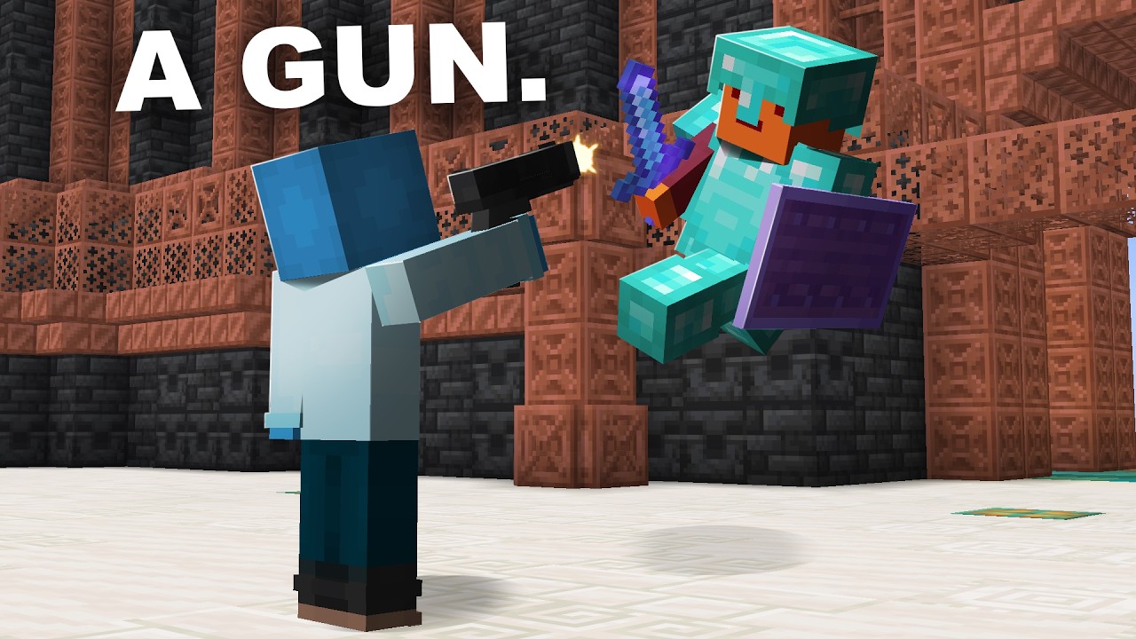 Minecraft Tournament But I Have a GUN background