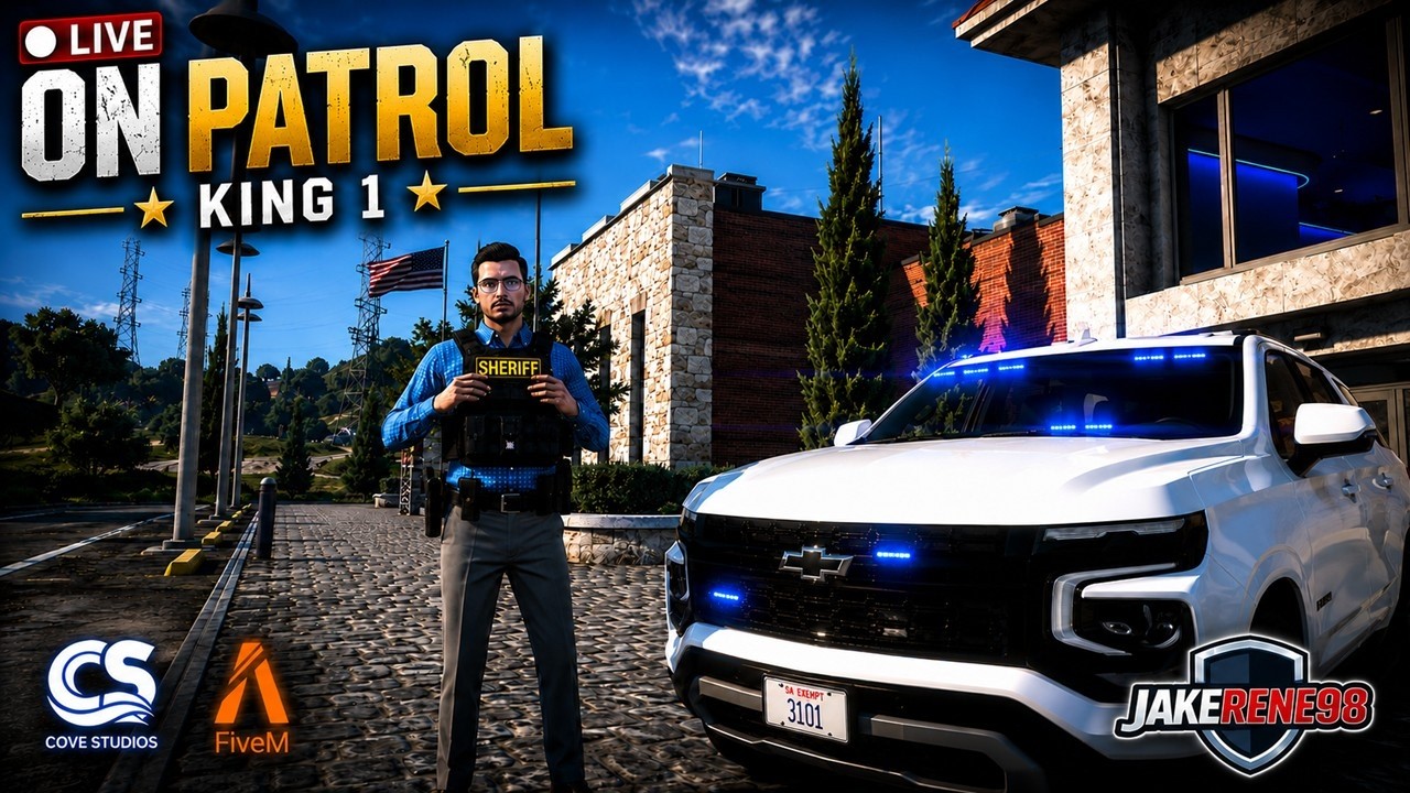 🔴LIVE! | 🌊Cove Studios FiveM Server | 🚔 Sheriff Patrol - Traffic Stops, Pursuits, Realistic RP background