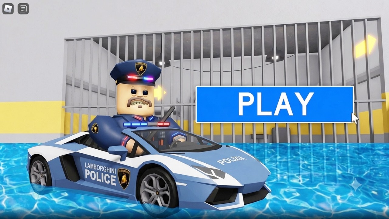 LAMBORGHINI CAR BARRY PRISON RUN Obby New Update Roblox - All Bosses Battle All Items vs All Morphs background