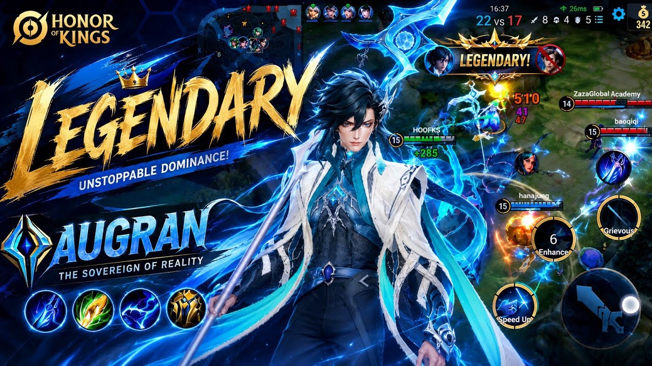 AUGRAN DESTROYS EVERYONE! ЁЯФе Legendary Full Gameplay | Honor of Kings background