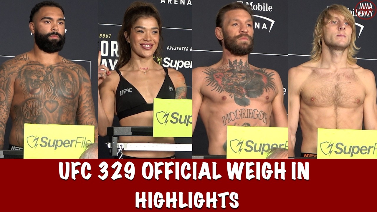 UFC 329 Official Weigh in Highlights, Conor McGregor ON POINT background