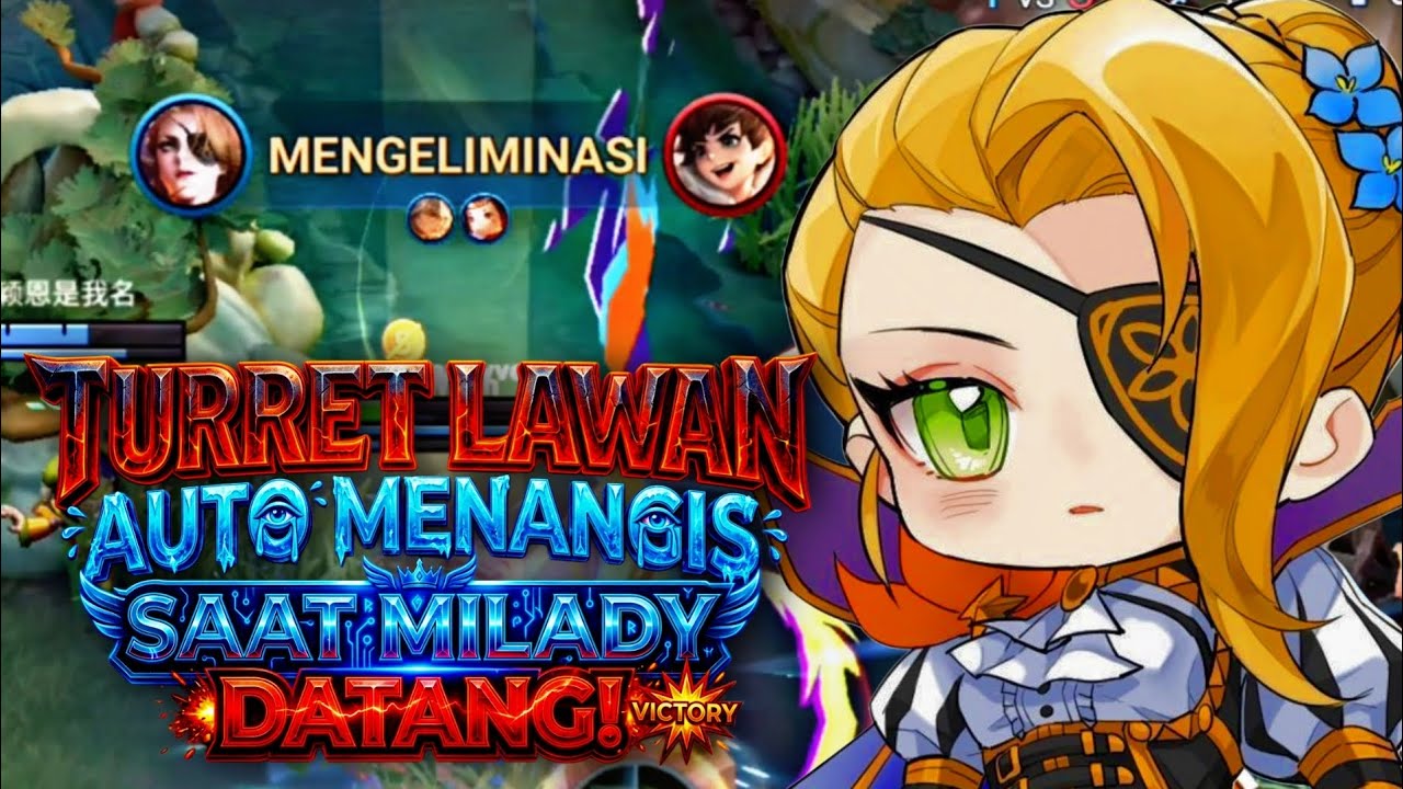 TURRET LAWAN AUTO MENANGIS SAAT MILADY DATANG! - Honor Of Kings Moments background