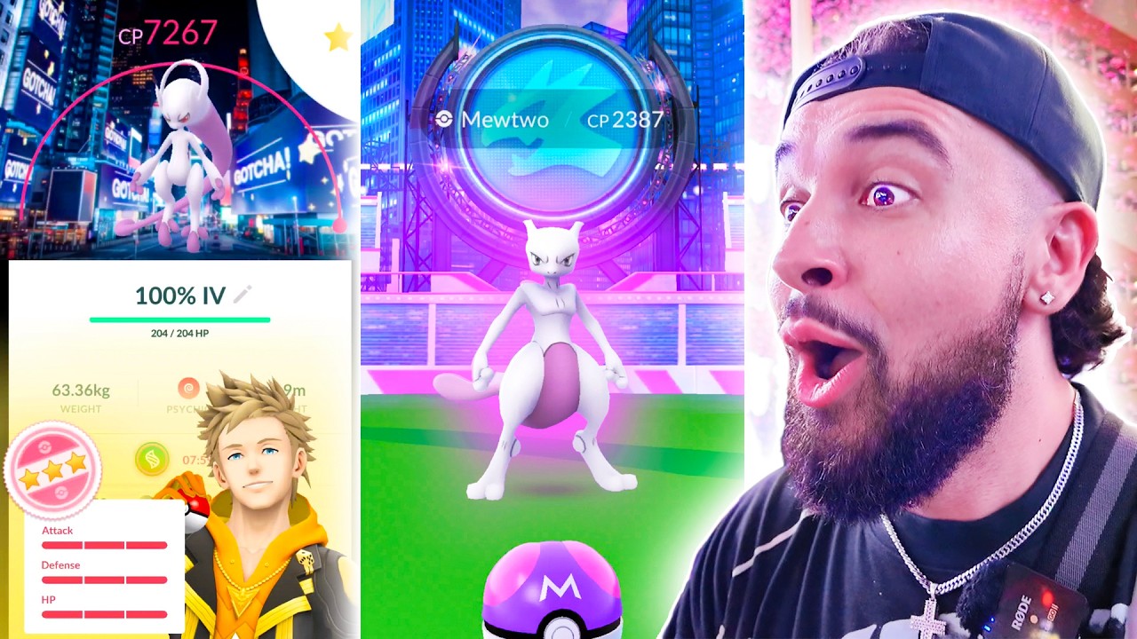 SURPRISE HUNDO MEWTWO RAIDS AT TIMES SQUARE! background