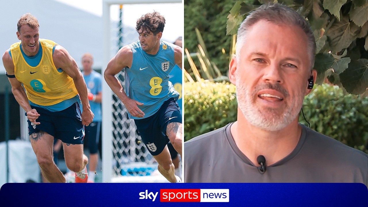 Stones or Burn? Jamie Carragher on who should start in defence for England if Guehi misses out background